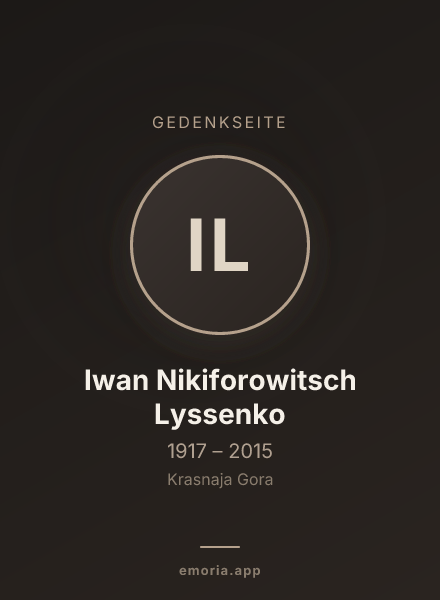 Gedenkportrait von Iwan Nikiforowitsch Lyssenko