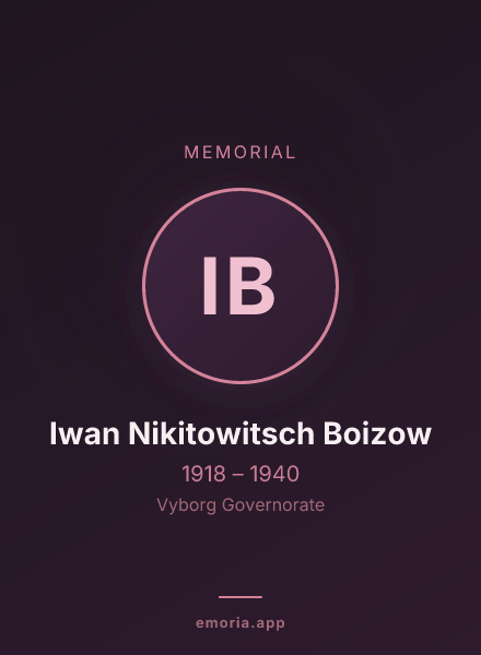 Memorial portrait of Iwan Nikitowitsch Boizow