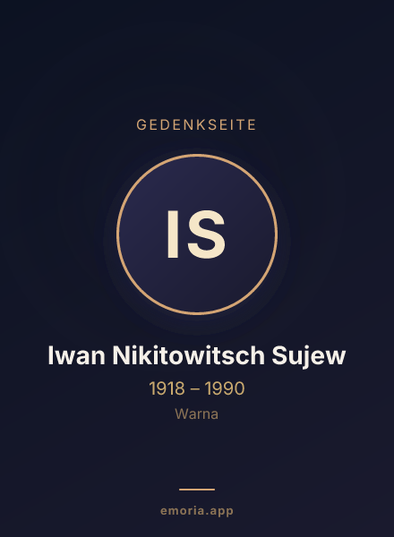 Gedenkportrait von Iwan Nikitowitsch Sujew