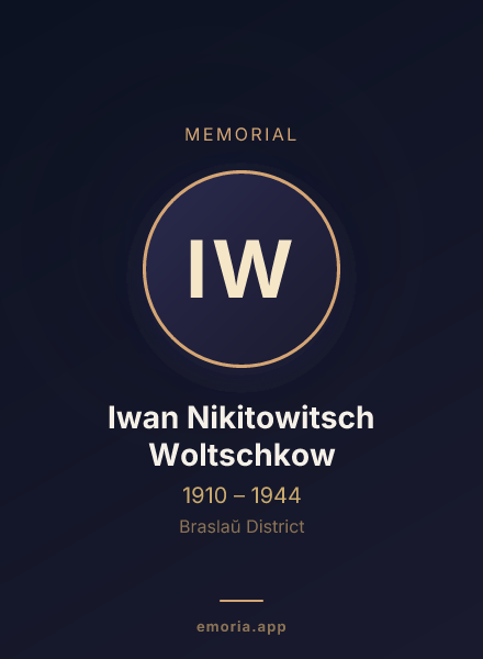 Memorial portrait of Iwan Nikitowitsch Woltschkow
