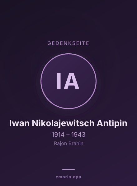 Gedenkportrait von Iwan Nikolajewitsch Antipin