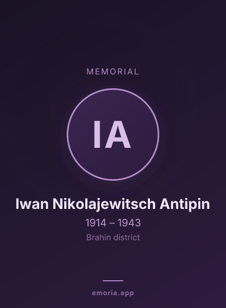 Memorial portrait of Iwan Nikolajewitsch Antipin