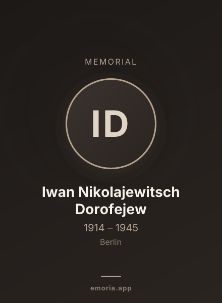 Memorial portrait of Iwan Nikolajewitsch Dorofejew