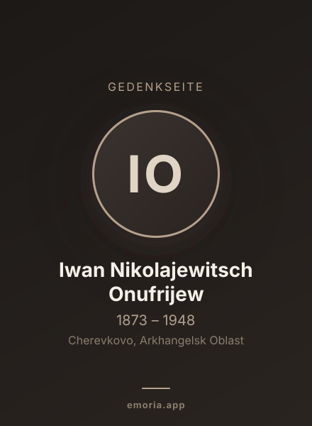 Gedenkportrait von Iwan Nikolajewitsch Onufrijew