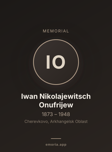 Memorial portrait of Iwan Nikolajewitsch Onufrijew