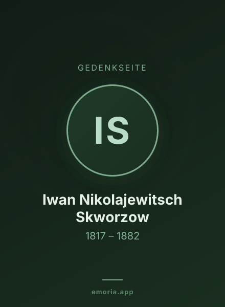 Gedenkportrait von Iwan Nikolajewitsch Skworzow