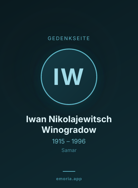Gedenkportrait von Iwan Nikolajewitsch Winogradow