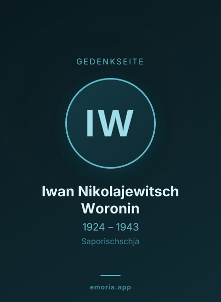 Gedenkportrait von Iwan Nikolajewitsch Woronin