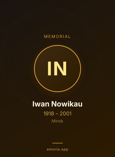 Memorial portrait of Iwan Nowikau