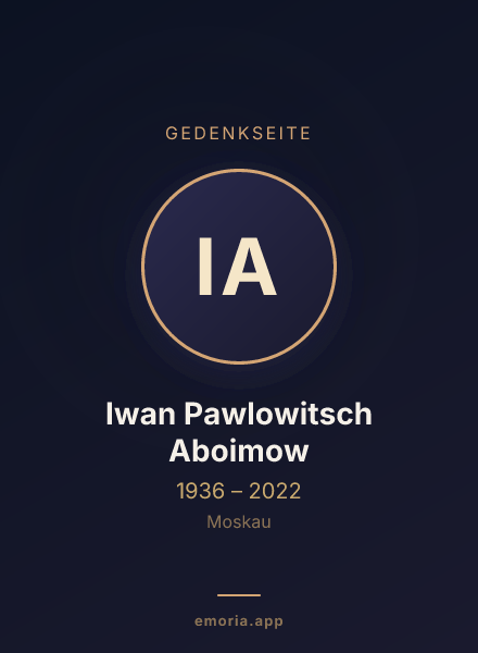 Gedenkportrait von Iwan Pawlowitsch Aboimow