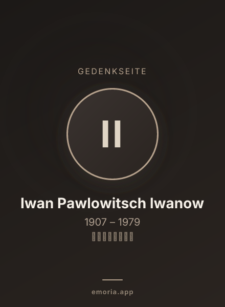 Gedenkportrait von Iwan Pawlowitsch Iwanow
