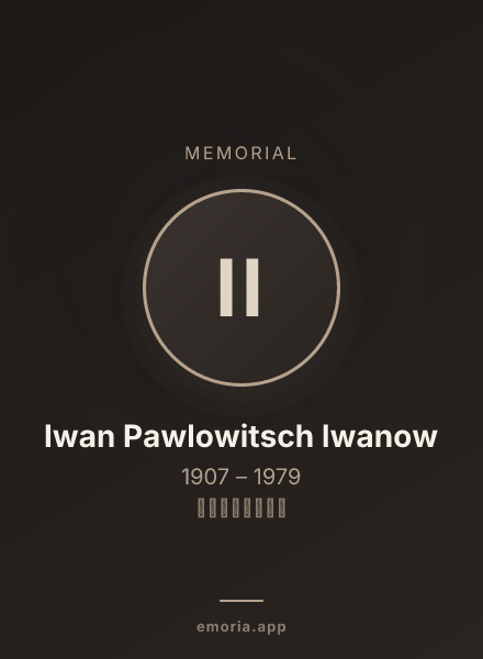 Memorial portrait of Iwan Pawlowitsch Iwanow