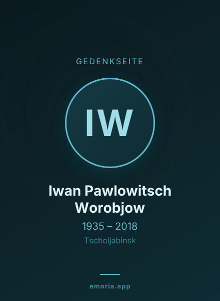 Gedenkportrait von Iwan Pawlowitsch Worobjow