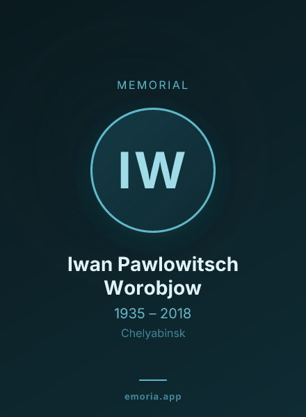 Memorial portrait of Iwan Pawlowitsch Worobjow