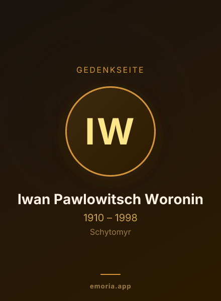 Gedenkportrait von Iwan Pawlowitsch Woronin
