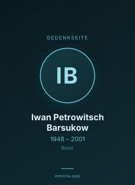 Gedenkportrait von Iwan Petrowitsch Barsukow