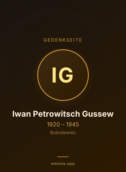 Gedenkportrait von Iwan Petrowitsch Gussew