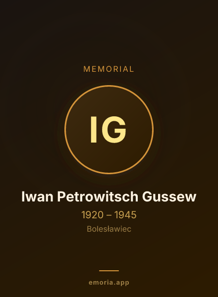 Memorial portrait of Iwan Petrowitsch Gussew