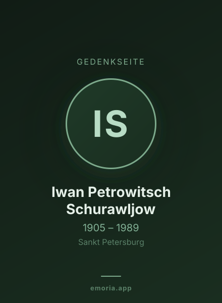 Gedenkportrait von Iwan Petrowitsch Schurawljow