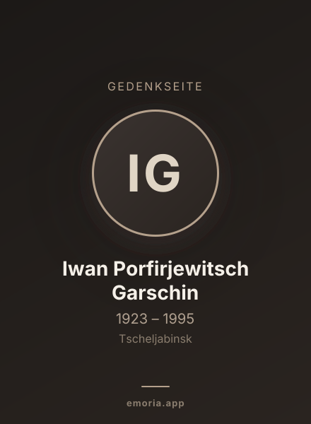 Gedenkportrait von Iwan Porfirjewitsch Garschin