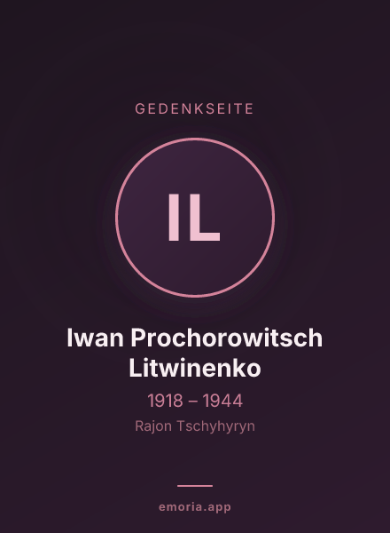 Gedenkportrait von Iwan Prochorowitsch Litwinenko