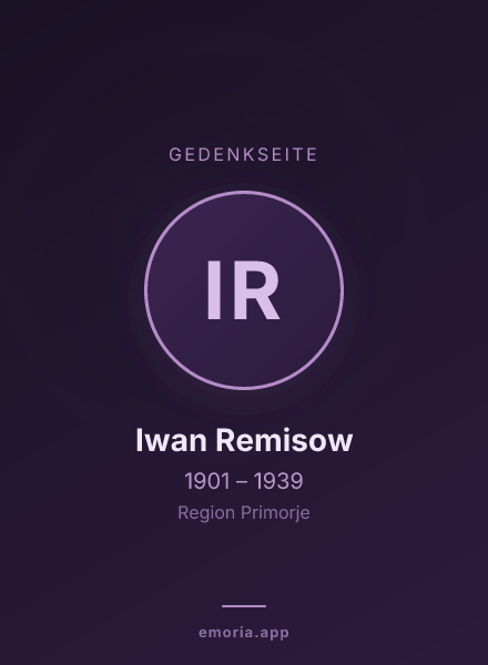 Gedenkportrait von Iwan Remisow