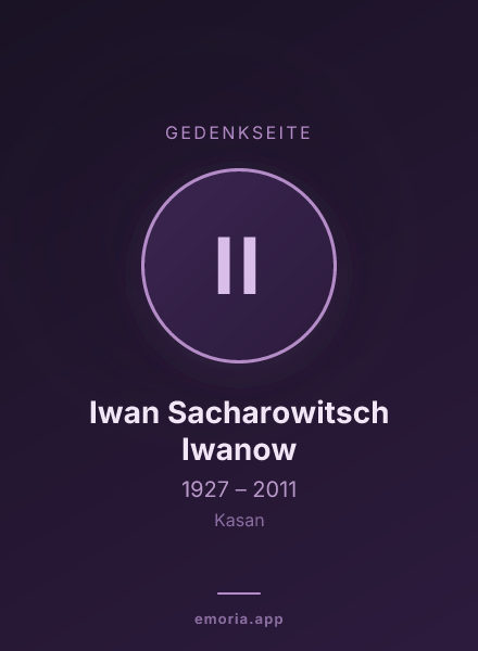 Gedenkportrait von Iwan Sacharowitsch Iwanow
