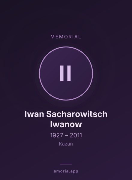 Memorial portrait of Iwan Sacharowitsch Iwanow