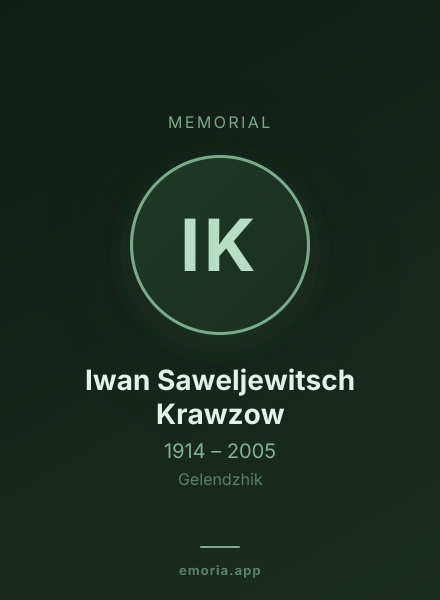Memorial portrait of Iwan Saweljewitsch Krawzow