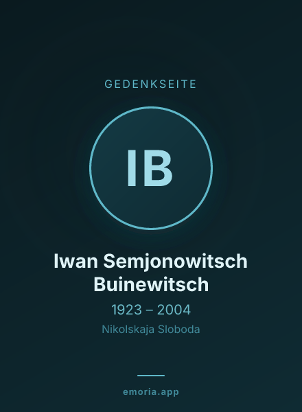 Gedenkportrait von Iwan Semjonowitsch Buinewitsch
