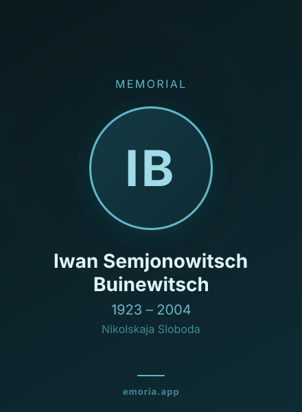 Memorial portrait of Iwan Semjonowitsch Buinewitsch
