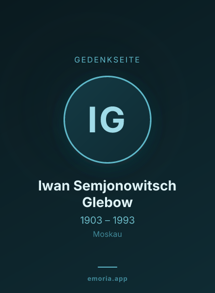 Gedenkportrait von Iwan Semjonowitsch Glebow