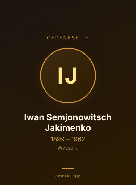 Gedenkportrait von Iwan Semjonowitsch Jakimenko