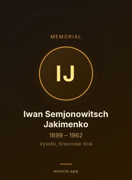 Memorial portrait of Iwan Semjonowitsch Jakimenko