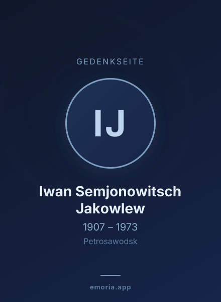 Gedenkportrait von Iwan Semjonowitsch Jakowlew