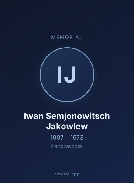 Memorial portrait of Iwan Semjonowitsch Jakowlew