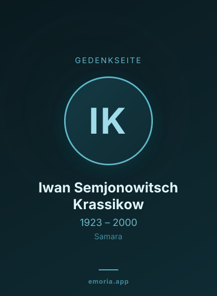 Gedenkportrait von Iwan Semjonowitsch Krassikow