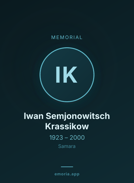 Memorial portrait of Iwan Semjonowitsch Krassikow