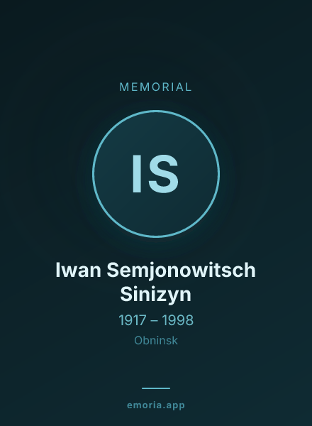 Memorial portrait of Iwan Semjonowitsch Sinizyn