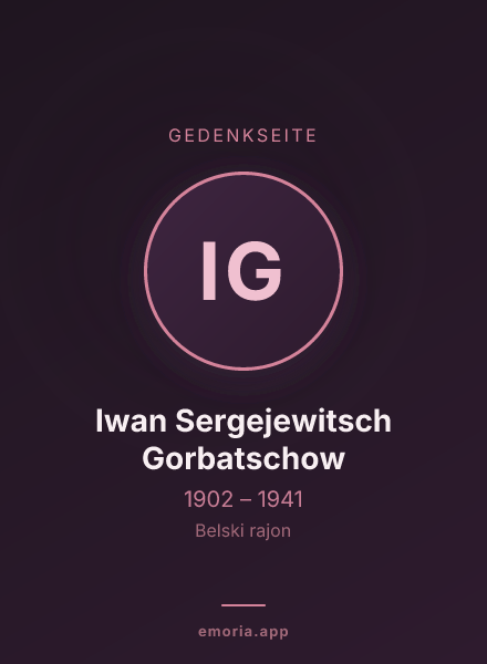 Gedenkportrait von Iwan Sergejewitsch Gorbatschow