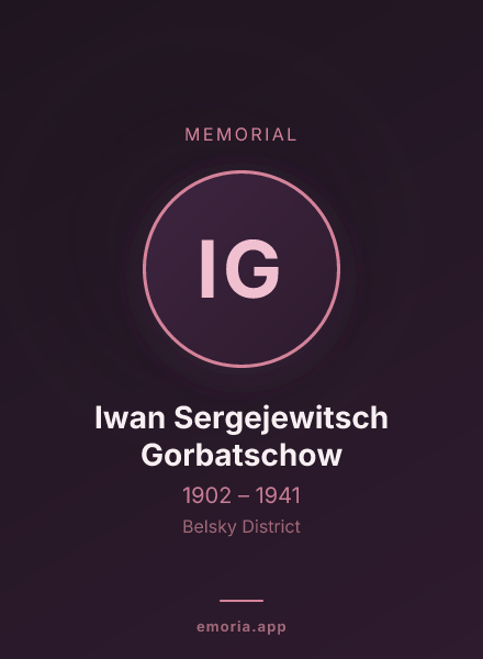 Memorial portrait of Iwan Sergejewitsch Gorbatschow