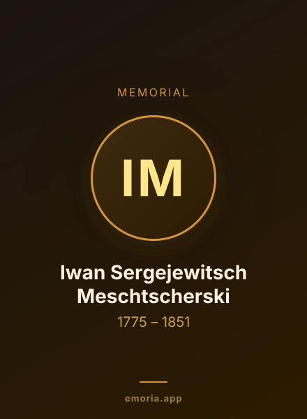 Memorial portrait of Iwan Sergejewitsch Meschtscherski