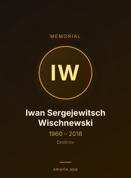 Memorial portrait of Iwan Sergejewitsch Wischnewski