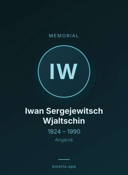 Memorial portrait of Iwan Sergejewitsch Wjaltschin