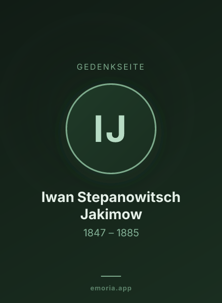 Gedenkportrait von Iwan Stepanowitsch Jakimow