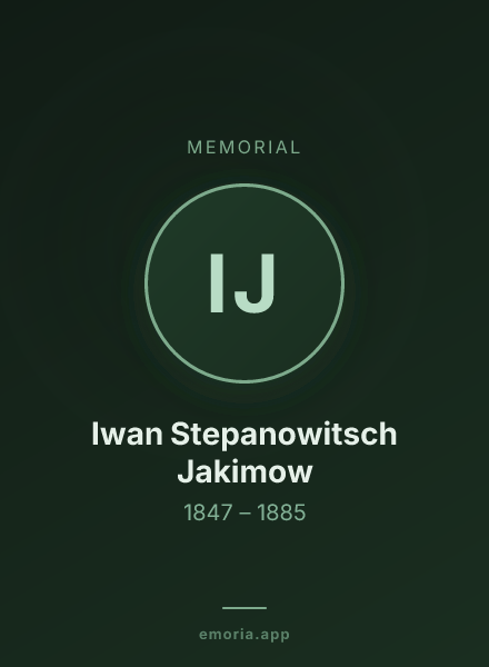Memorial portrait of Iwan Stepanowitsch Jakimow