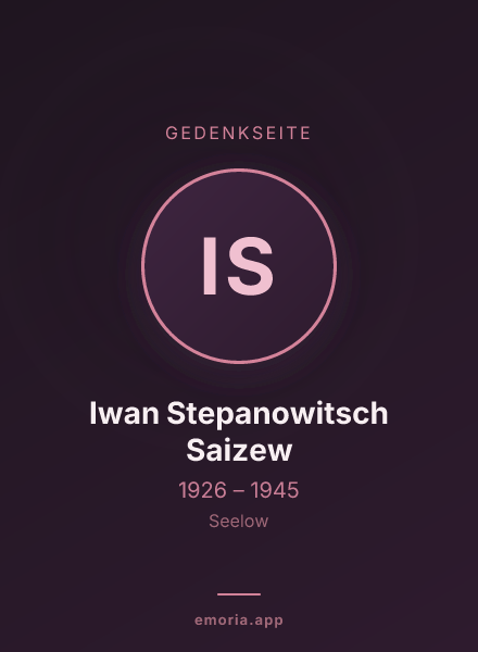 Gedenkportrait von Iwan Stepanowitsch Saizew