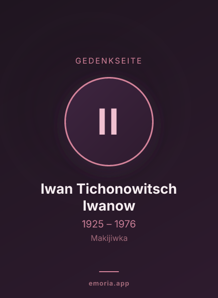 Gedenkportrait von Iwan Tichonowitsch Iwanow