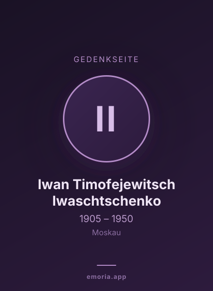 Gedenkportrait von Iwan Timofejewitsch Iwaschtschenko