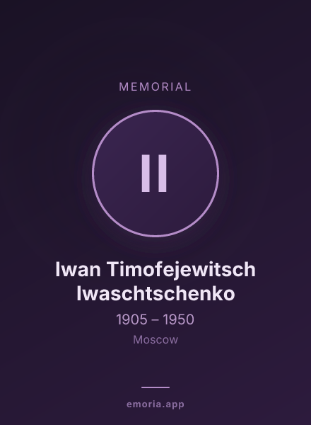 Memorial portrait of Iwan Timofejewitsch Iwaschtschenko